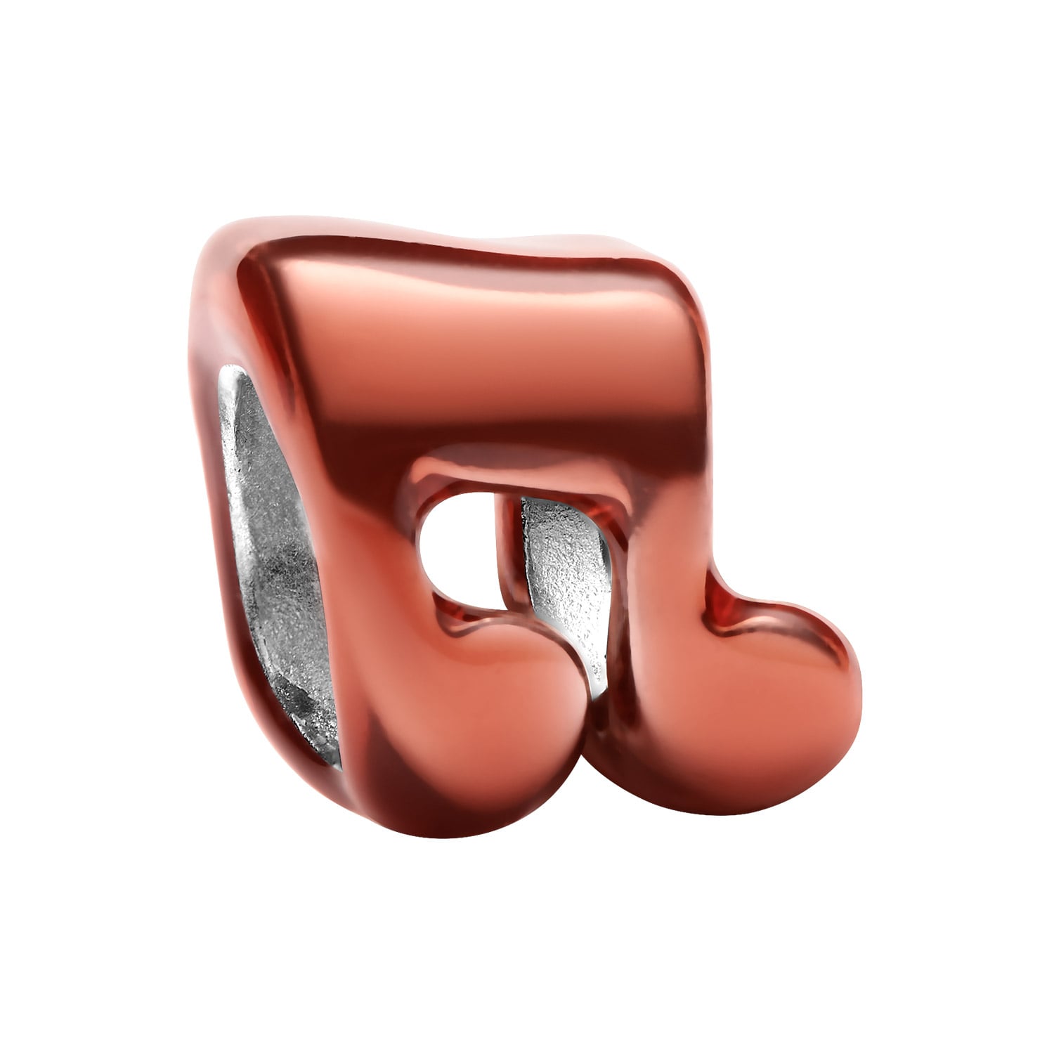 Pandora 794902C01 Mini Silber-Charm Orangefarbene Musiknote