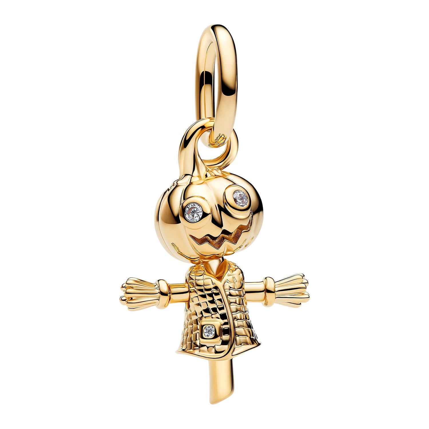 Pandora 764770C01 Charm-Anhänger Kürbis-Vogelscheuche Goldfarben