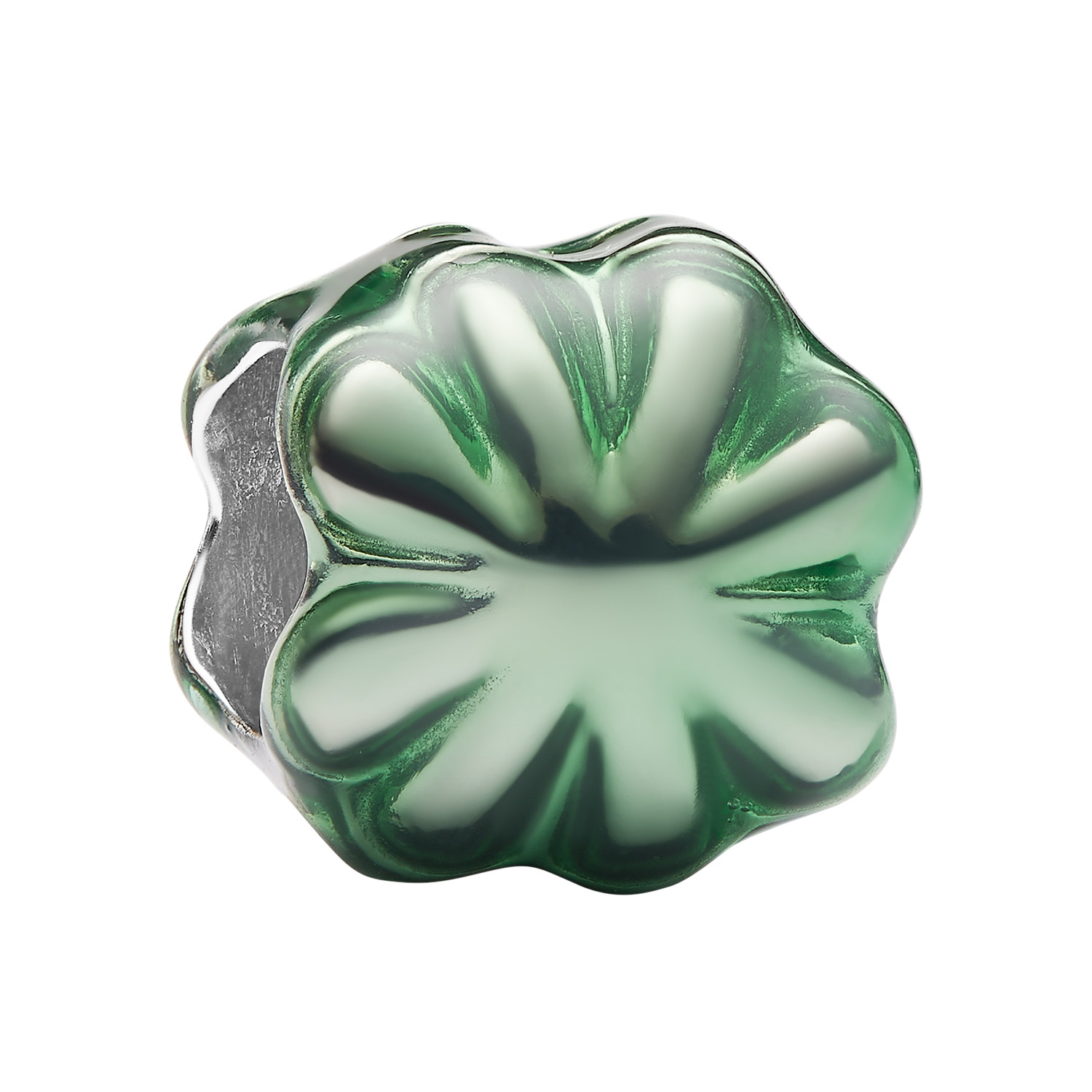 Pandora 794817C01 Mini Silber-Charm Grünes Kleeblatt