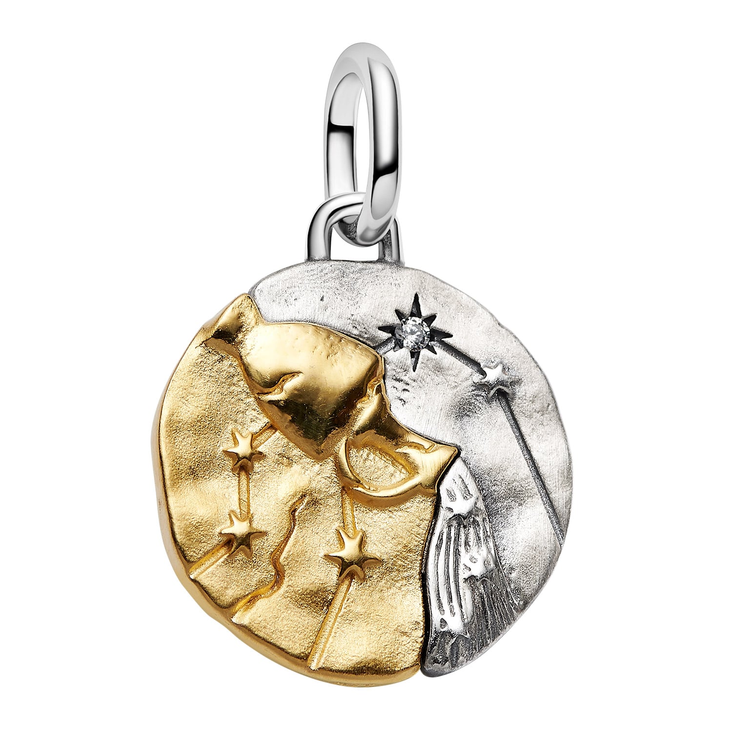 Pandora 764990C01 Medaillon-Charm Anhänger Zweifarbig Sternzeichen Wassermann