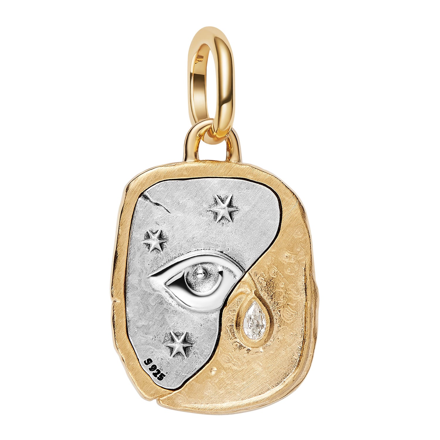 Pandora 764808C01 Medaillon-Charm Anhänger Zweifarbig Auge