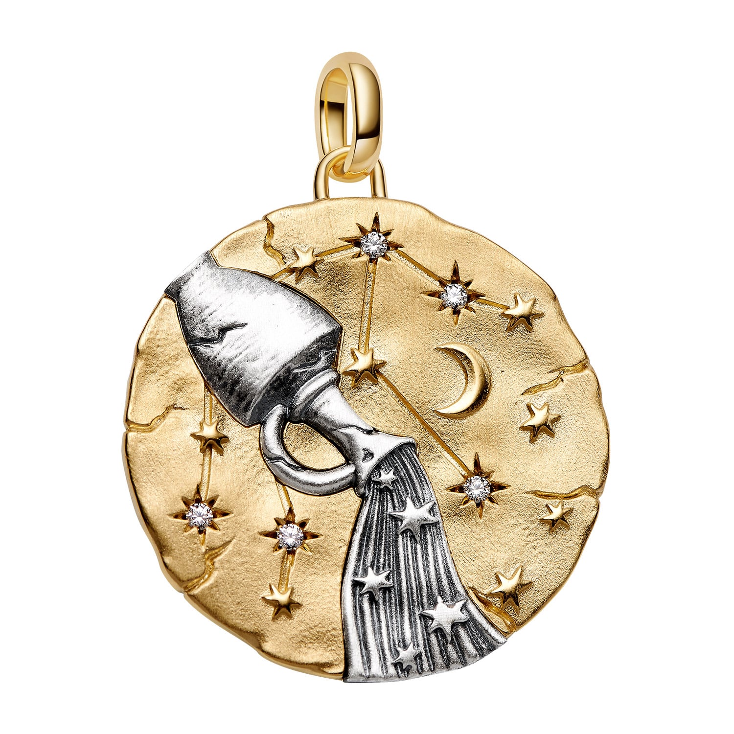 Pandora 765004C01 Medaillon-Charm Anhänger XL Sternzeichen Wassermann