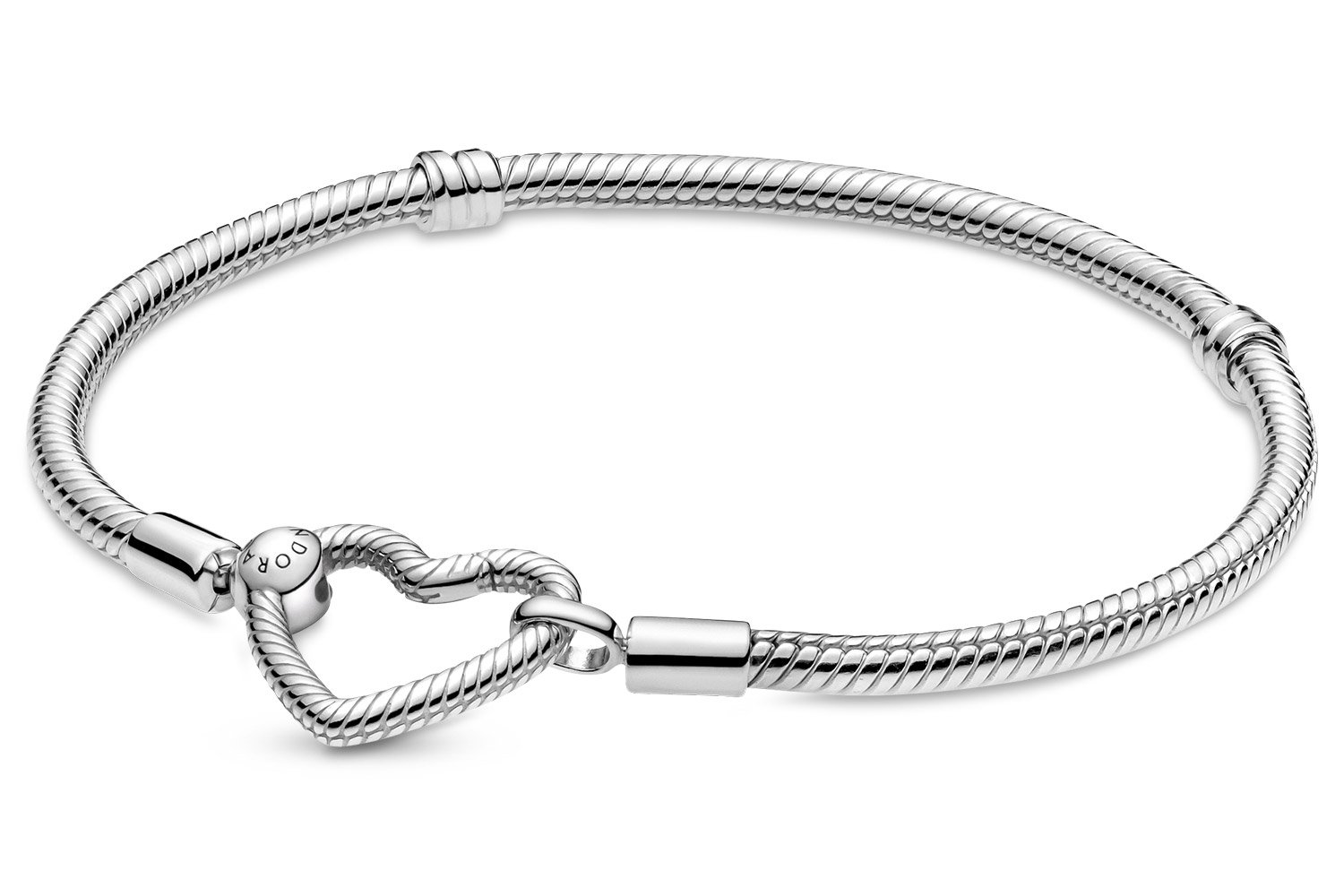 Pandora 599539C00 Damen-Armband Silber mit Herz-Verschluss