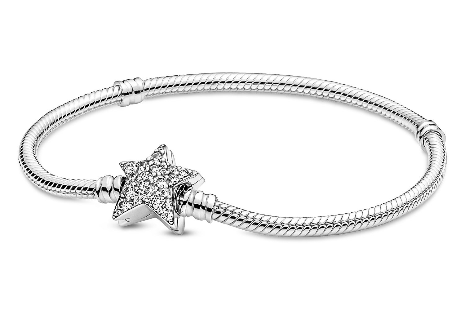 Pandora 599639C01 Damen-Armband Sternverschluss Silber