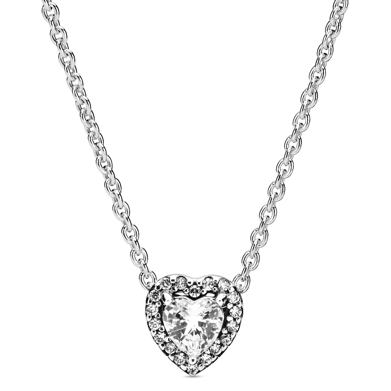 PANDORA 398425C01-45 Damen-Halskette Silber 925 Elevated Heart