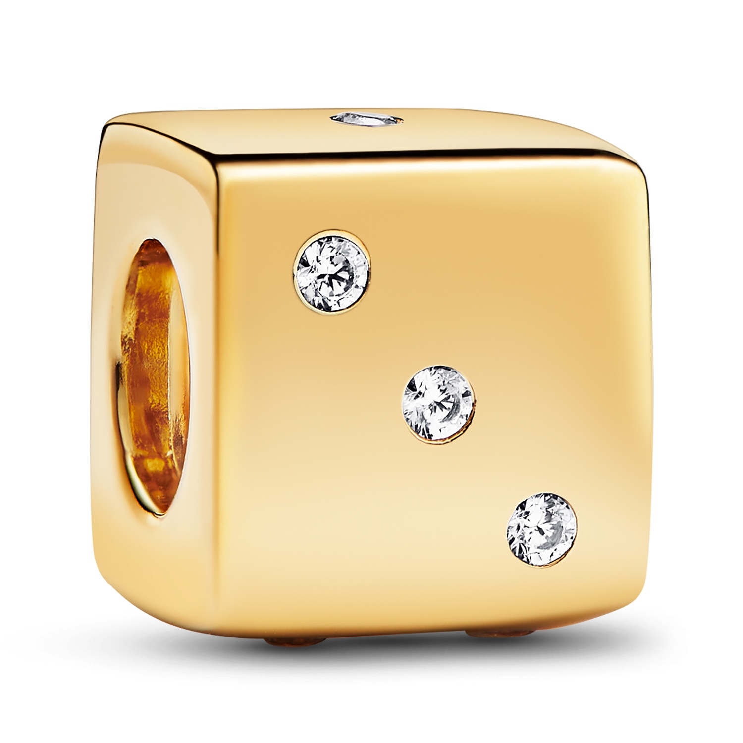 Pandora Charm Funkelnder Würfel Goldfarben 761269C01 • uhrcenter 確認用