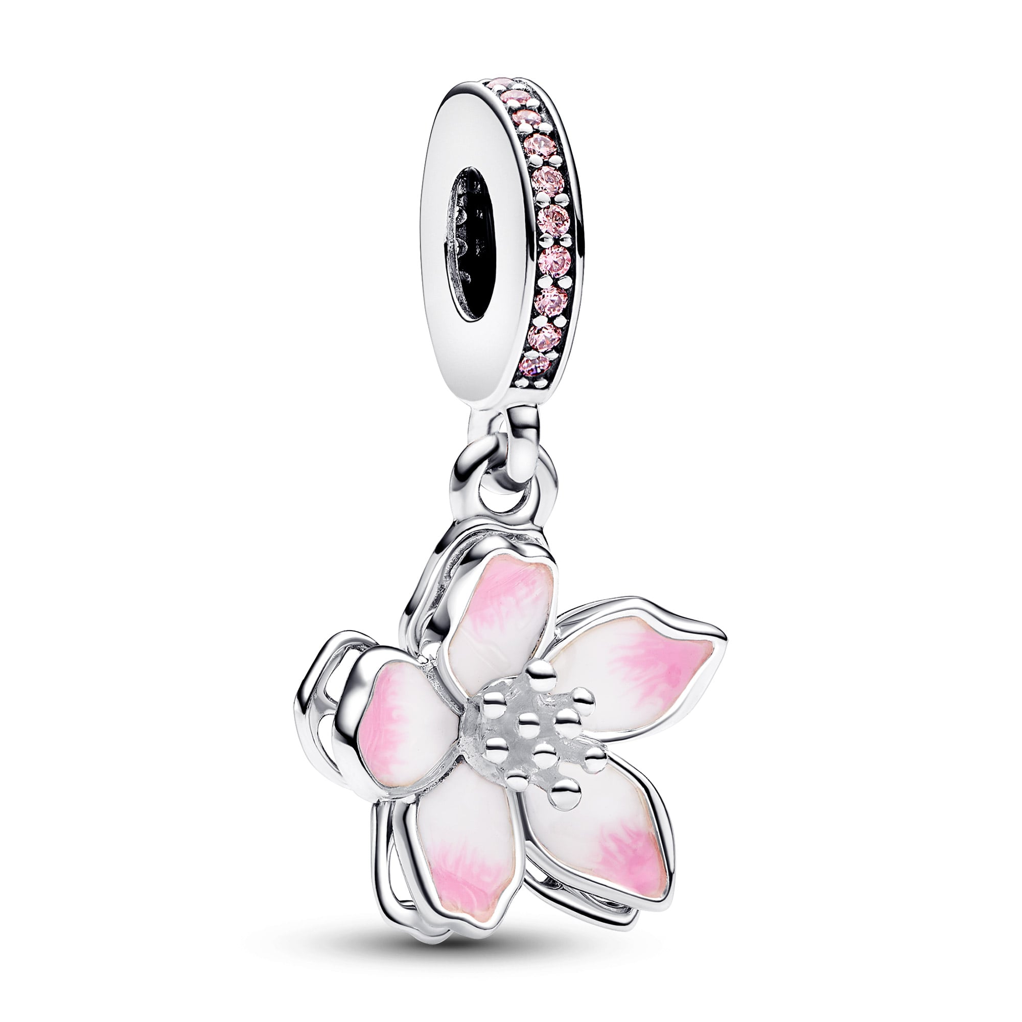 Pandora Damen-Halskette Silber Geschenkset Kirschblüte 68304