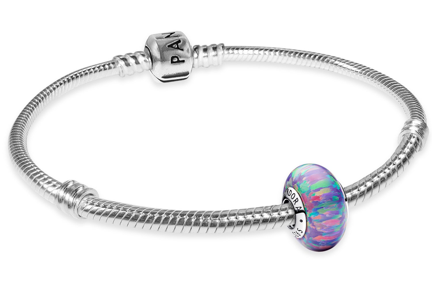 Pandora 68574 Damen-Armband Silber Geschenkset Schillerndes Lila