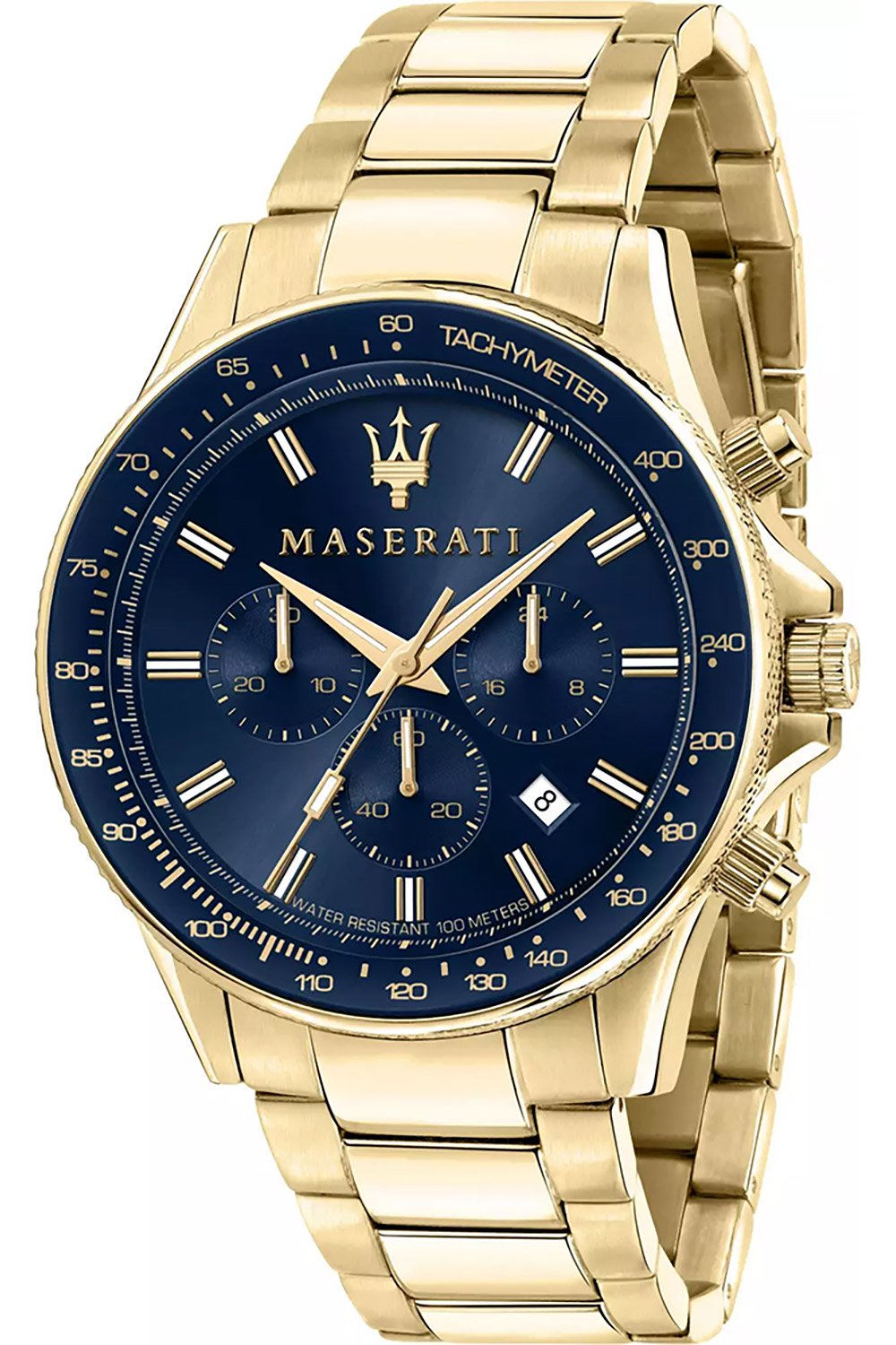 Maserati Sfida Goldfarben/Blau uhrcenter R8873640008 Chronograph • Herrenuhr