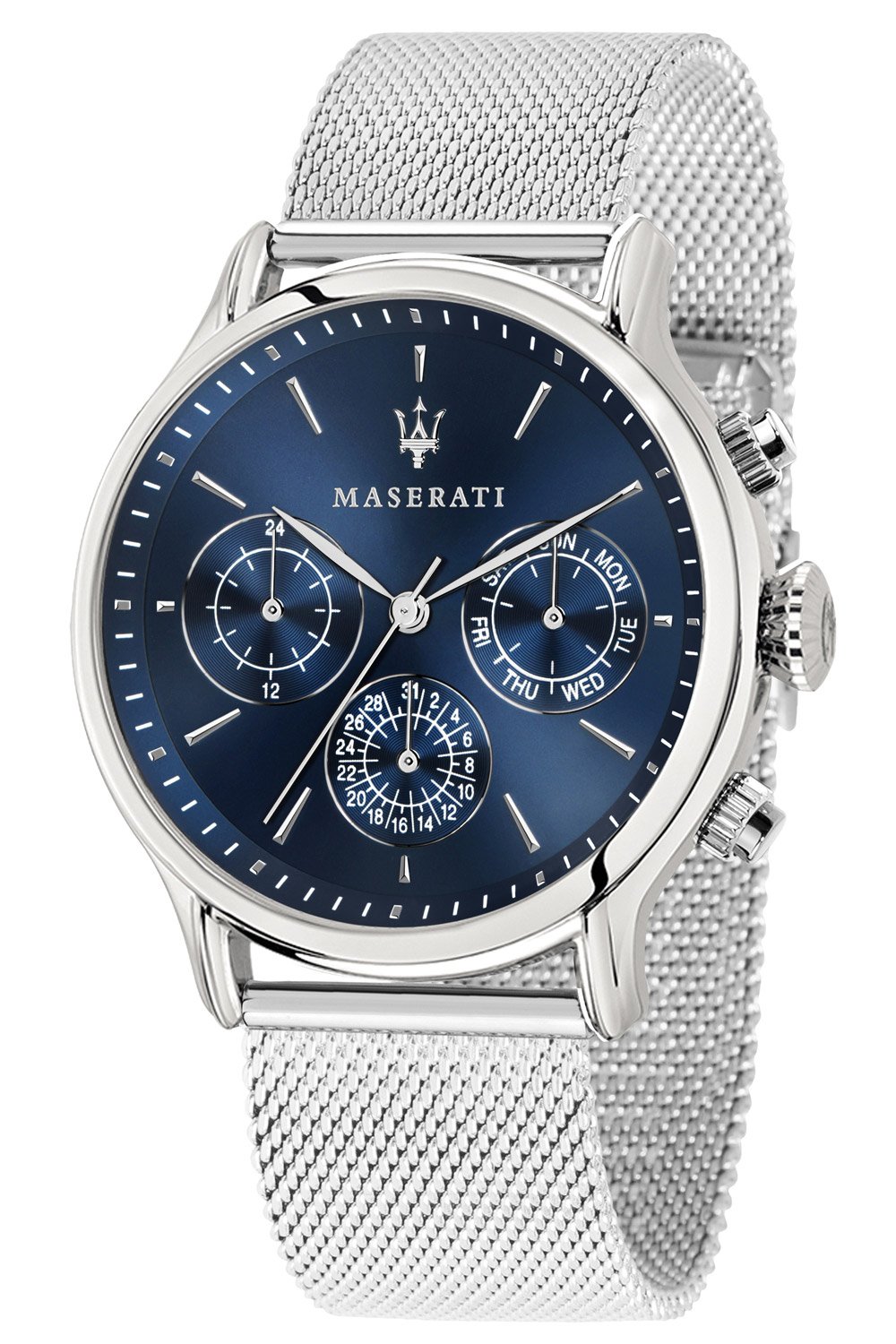 Maserati R8853118019 Men's Watch Multifunction Epoca silver tone/blue