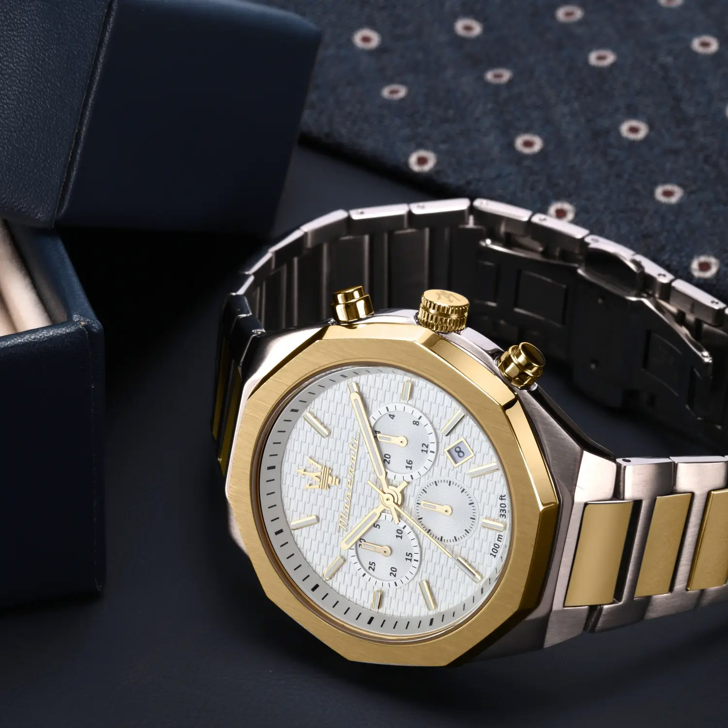 Maserati Herrenuhr Stile Chronograph Bicolor R8873642009 • uhrcenter 