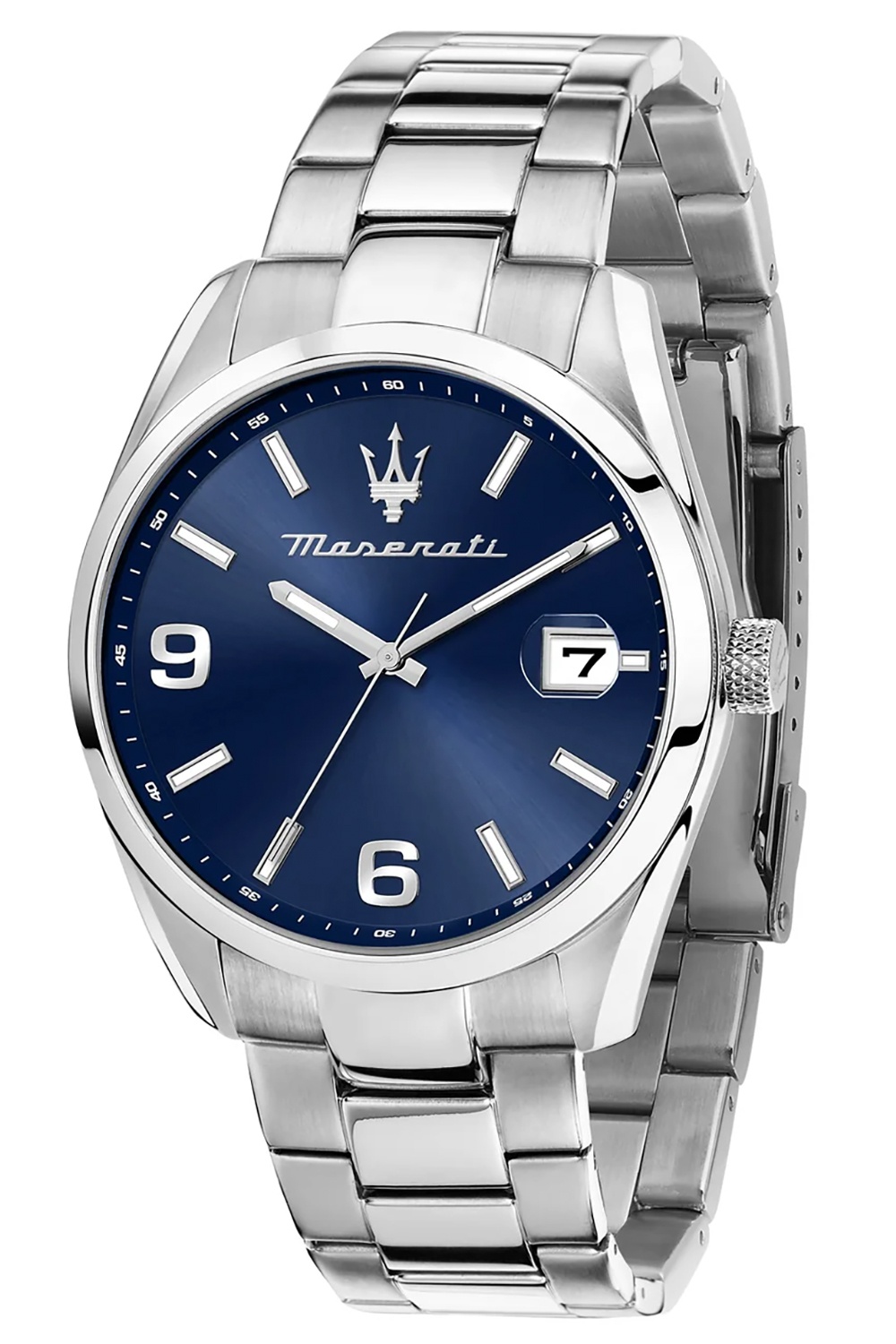 Maserati R8853151013 Herren-Quarzuhr Attrazione Stahl/Blau