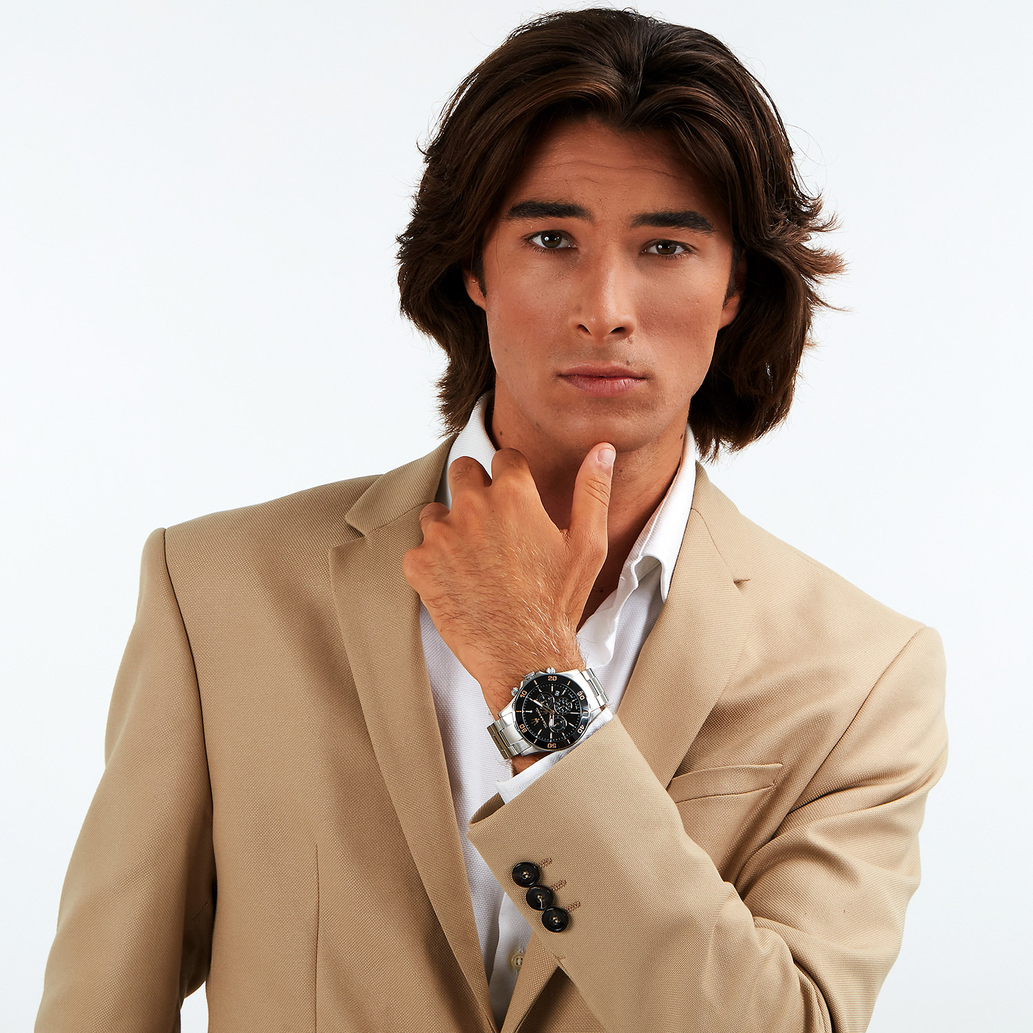 Maserati Herrenuhr Chronograph Competizione Schwarz/Roségoldfarben 