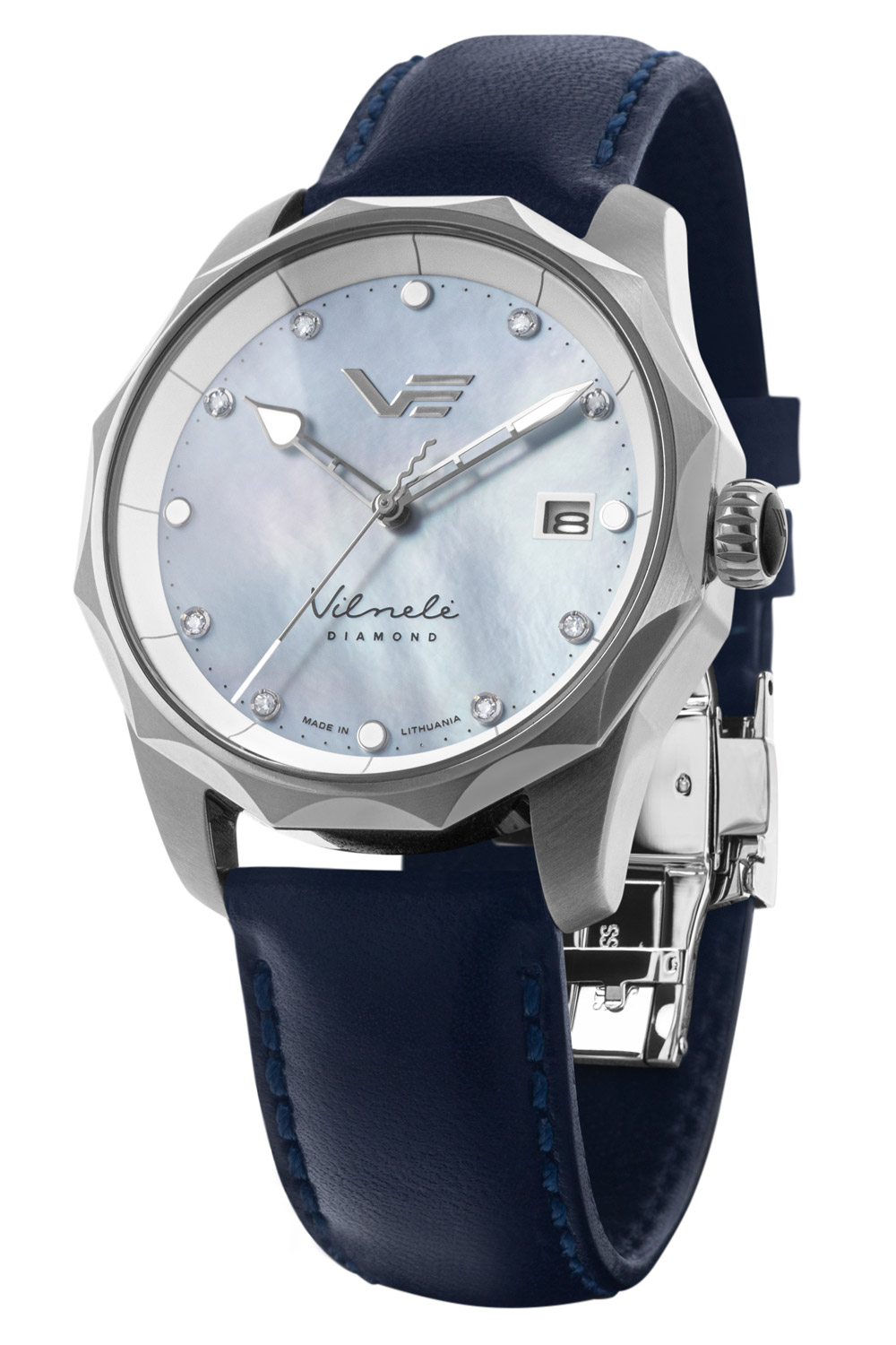 Vostok Europe VS42-125A755 Damenarmbanduhr Solar Vilnele Blau/Perlmutt