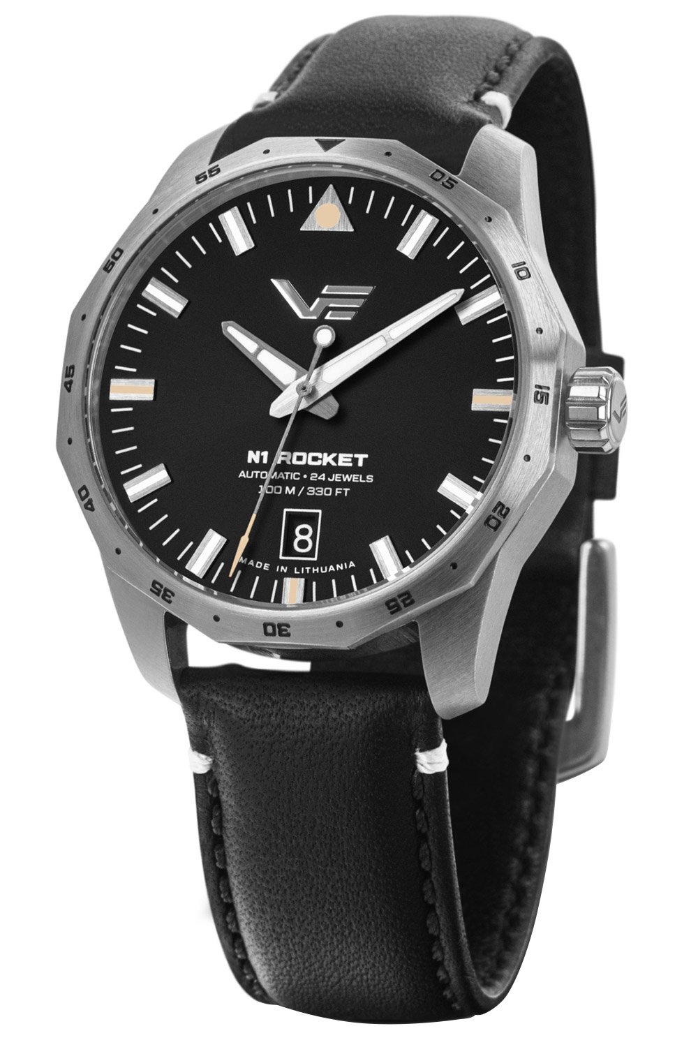 Vostok Europe NH35-125A747 LBBLK Armbanduhr Automatik Rocket N1 Schwarz 39 mm