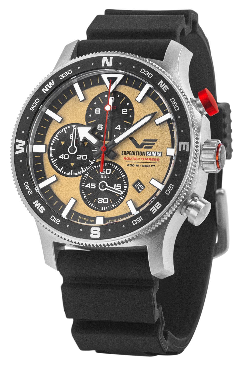 Vostok Europe 6S10-598A753 Herrenuhr Chronograph Expedition Sahara Limited Edition