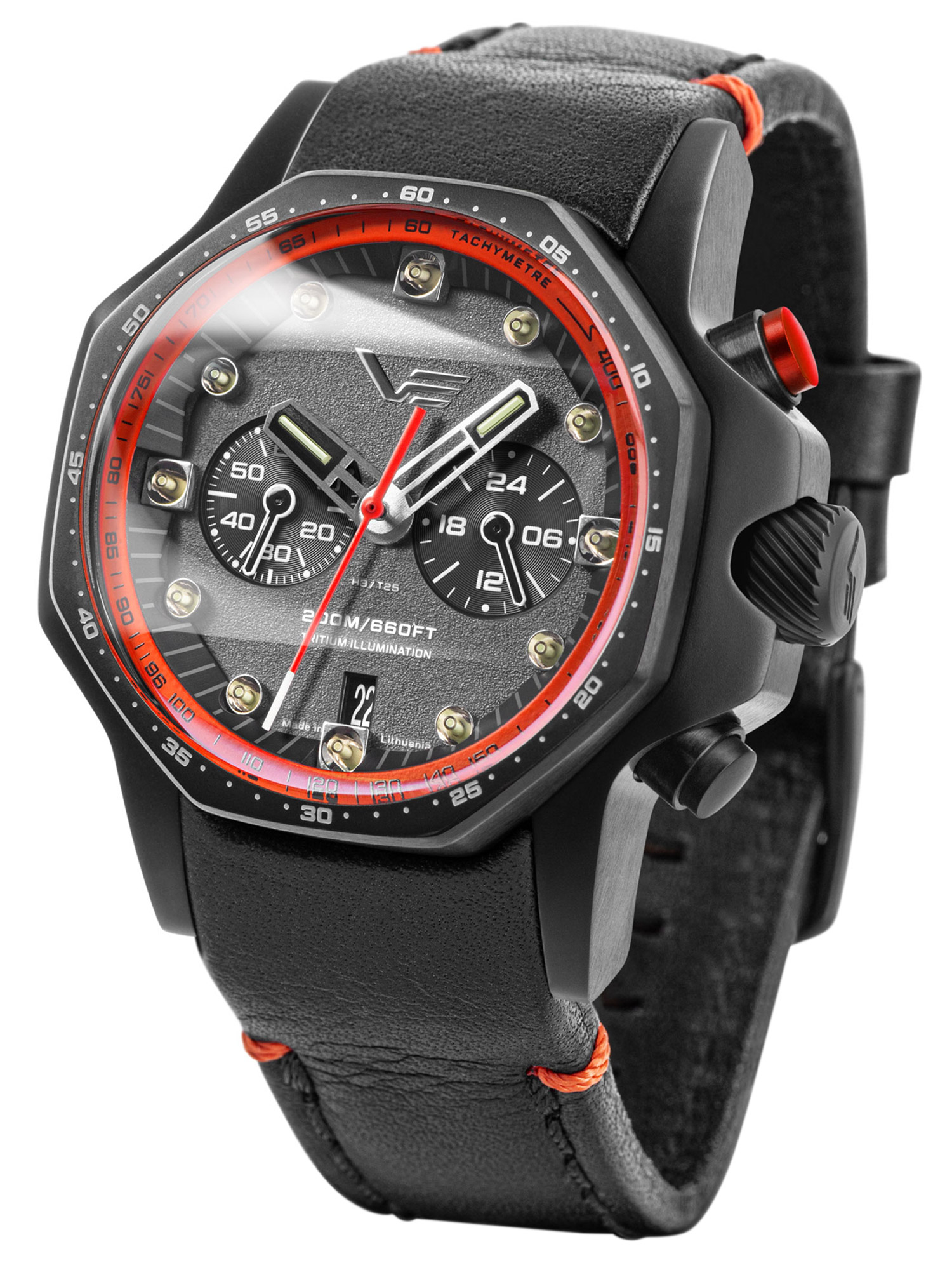 Vostok Europe Men s Watch Atomic Age Chronograph Red Black VK64