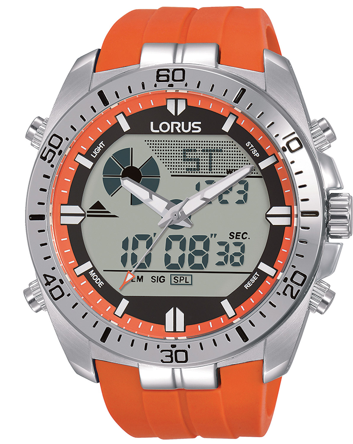 how to reset the time on a lorus digital watch