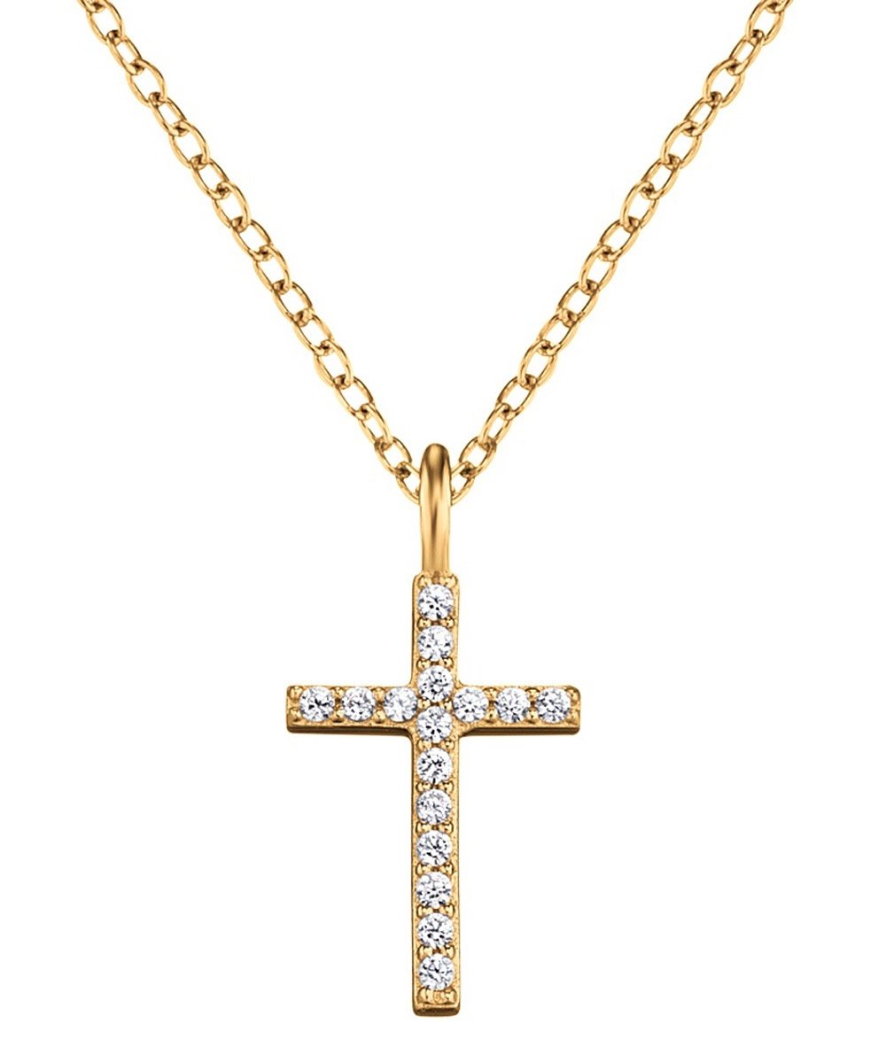 Engelsrufer ERN-LILCROSS-ZI-G Kette für Damen und Kinder Kreuz mit Zirkonia