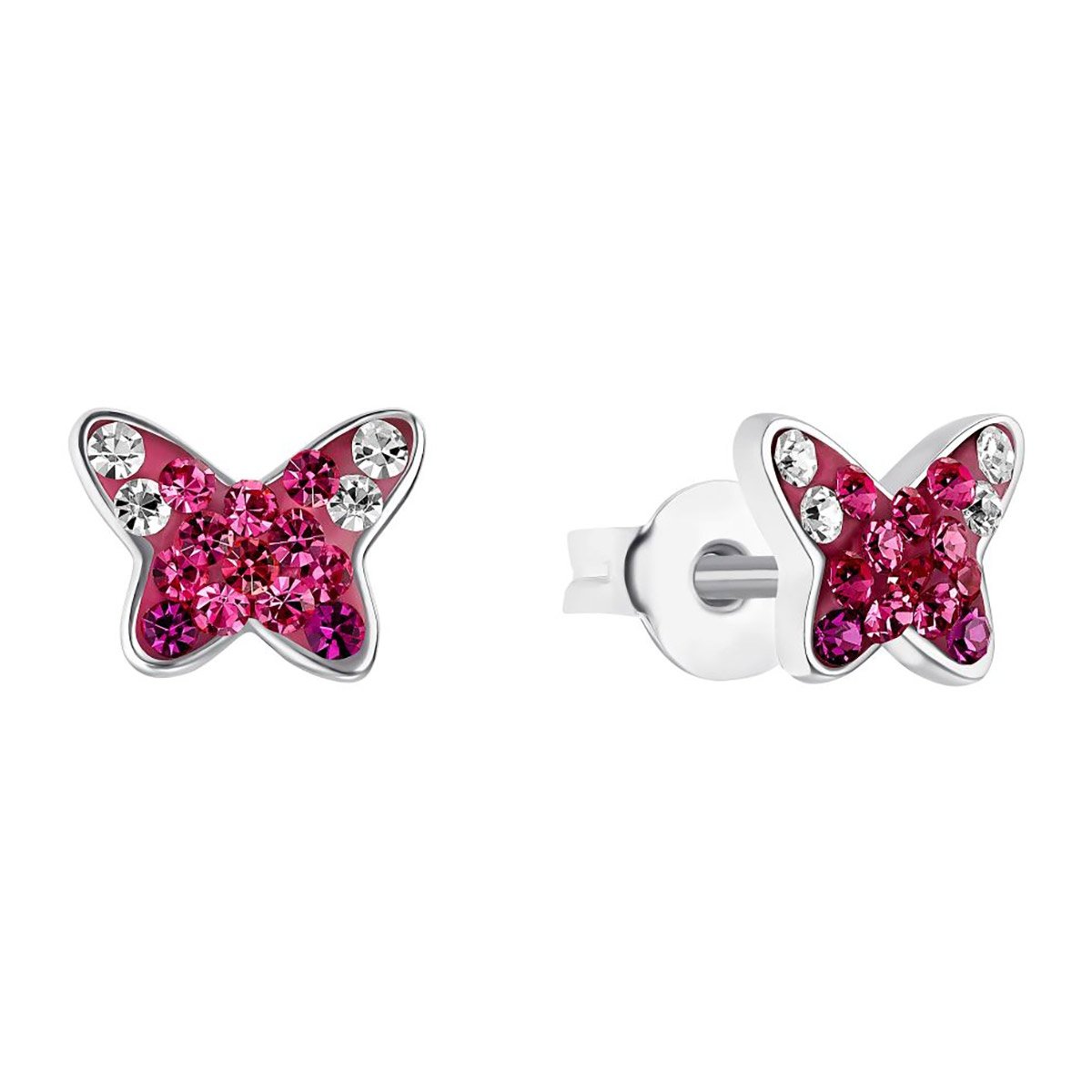 Prinzessin Lillifee Mädchen-Ohrringe Schmetterling Ohrstecker Silber  2034006 • uhrcenter