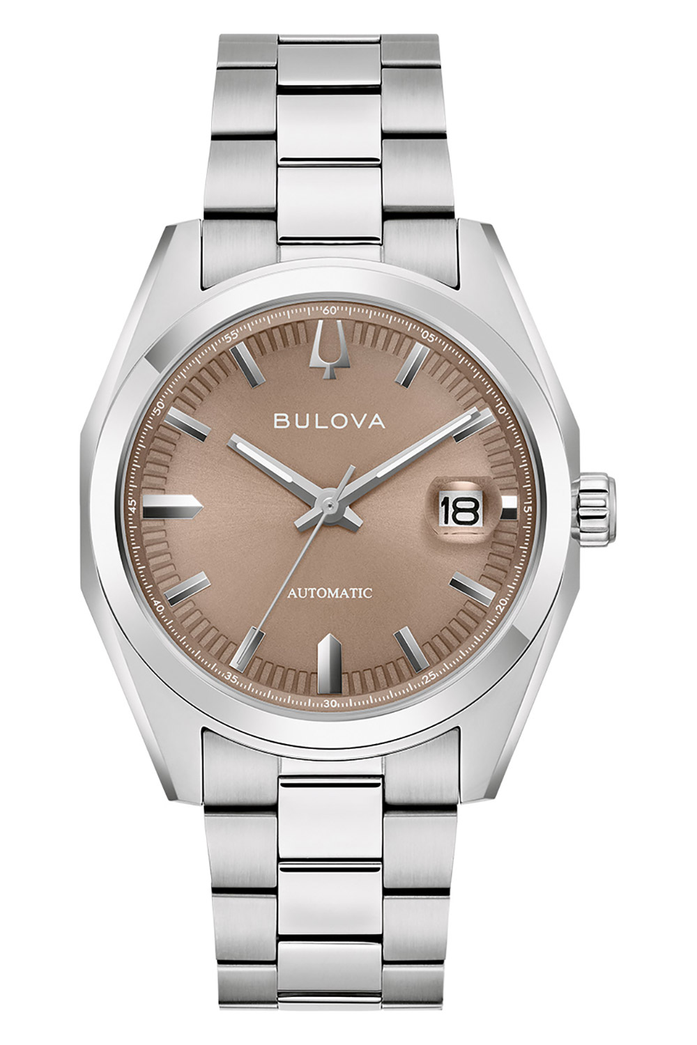 Bulova 96B470 Herrenuhr Automatik Surveyor Stahl/Hellbraun Bulova 96B470 Herrenuhr Automatik Surveyor Stahl/Hellbraun