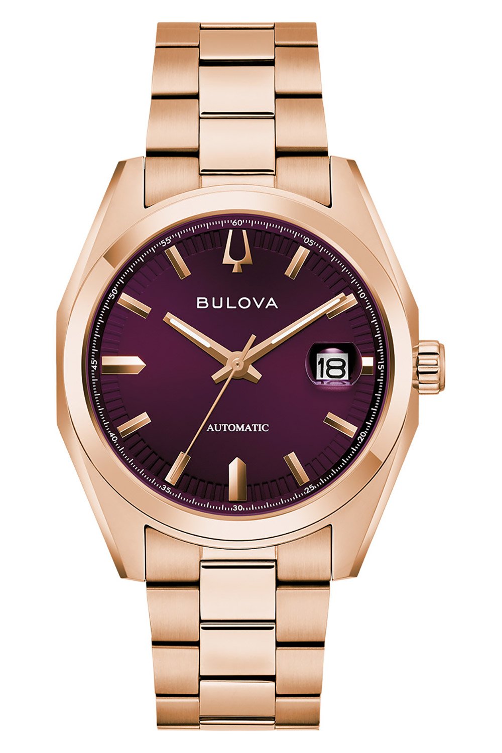 Bulova 97B234 Herrenuhr Automatik Surveyor Roségoldfarben/Lila Bulova 97B234 Herrenuhr Automatik Surveyor Roségoldfarben/Lila