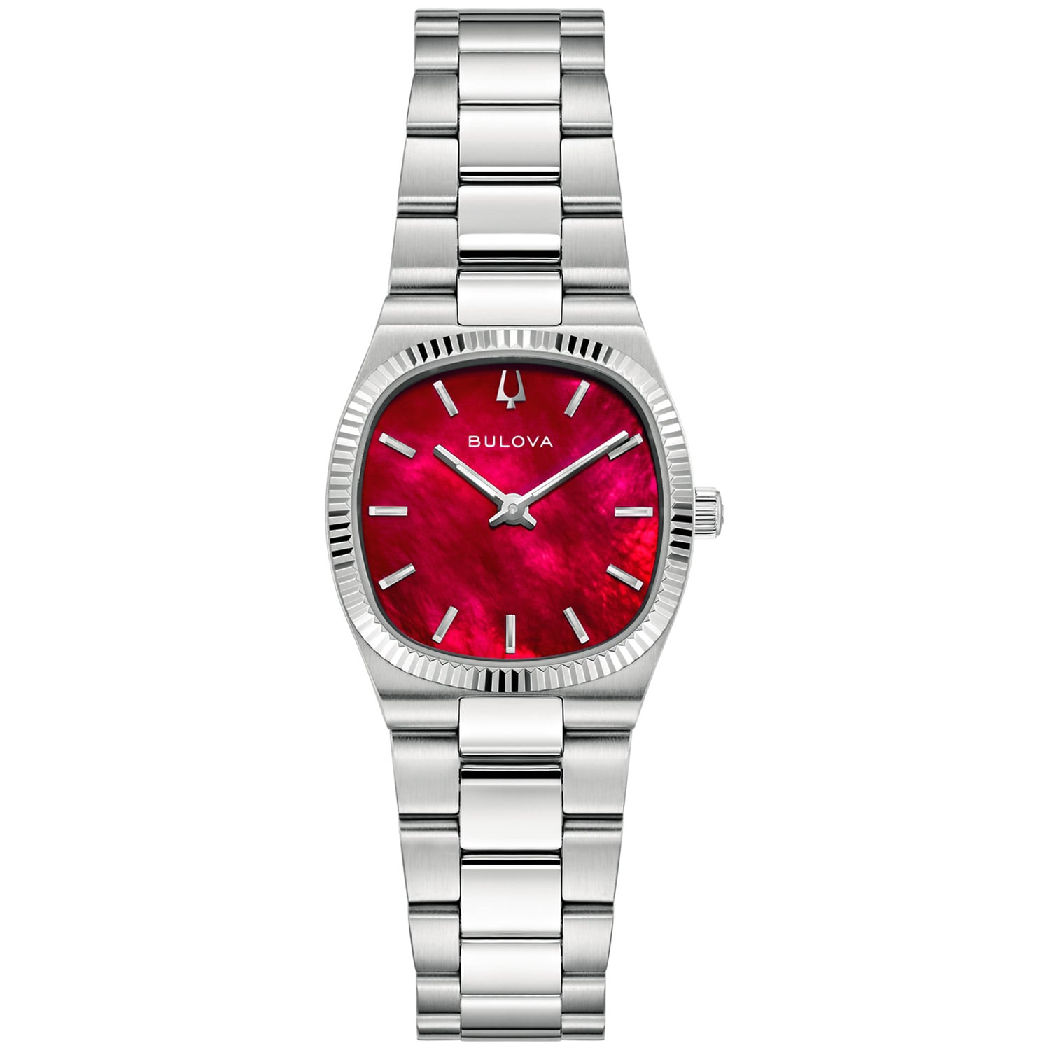 Bulova 96L354 Damenuhr Super Seville Silberfarben/Rot