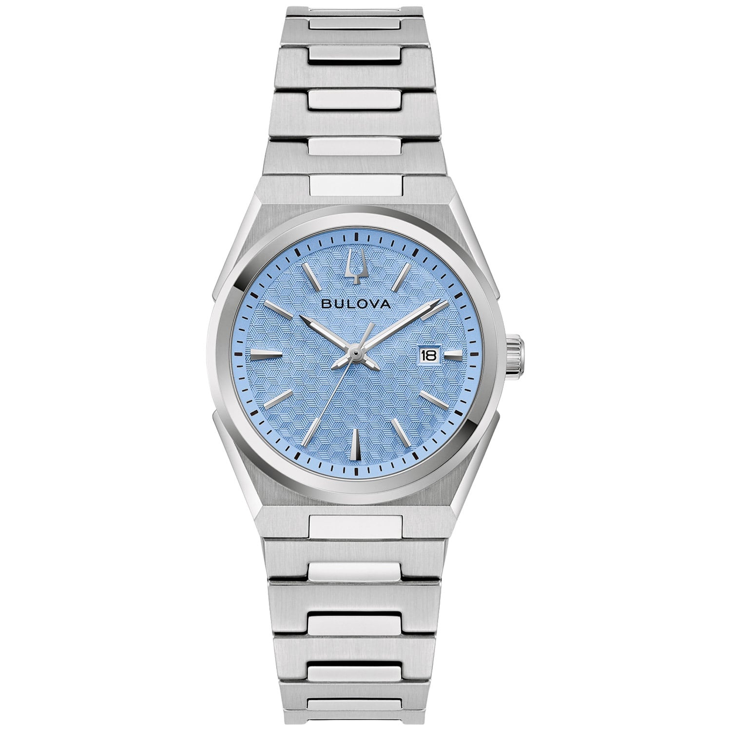 Bulova Bulova 96M177 Damenuhr Quarz Classic Stahl/Hellblau