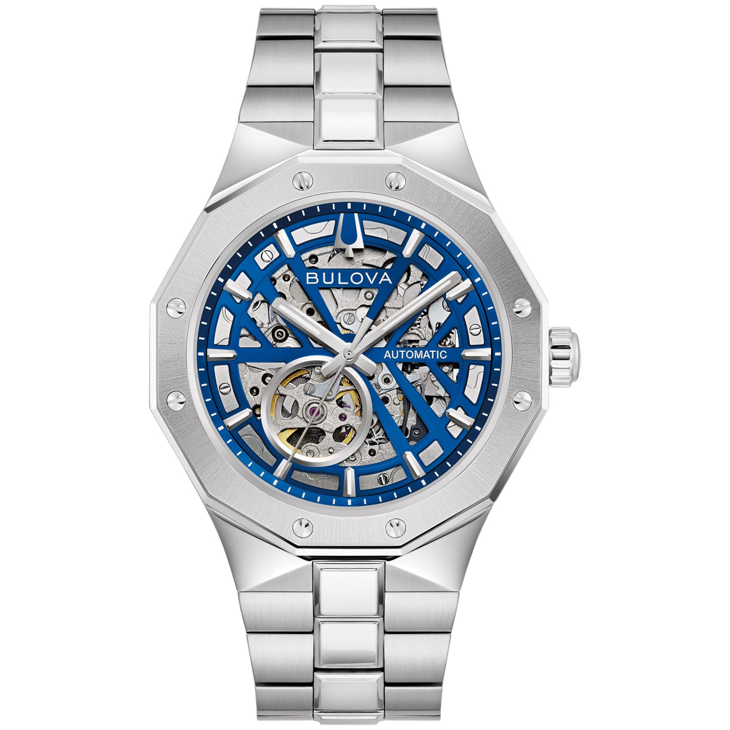 Bulova 96A352 Herrenuhr Automatik Misc Classic Stahl/Blau
