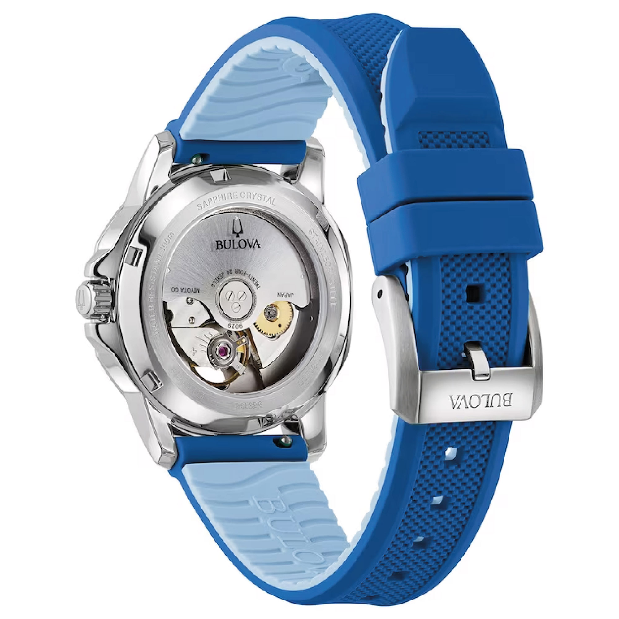 Bulova Damenuhr Automatik Marine Star Blau 96L324 • uhrcenter