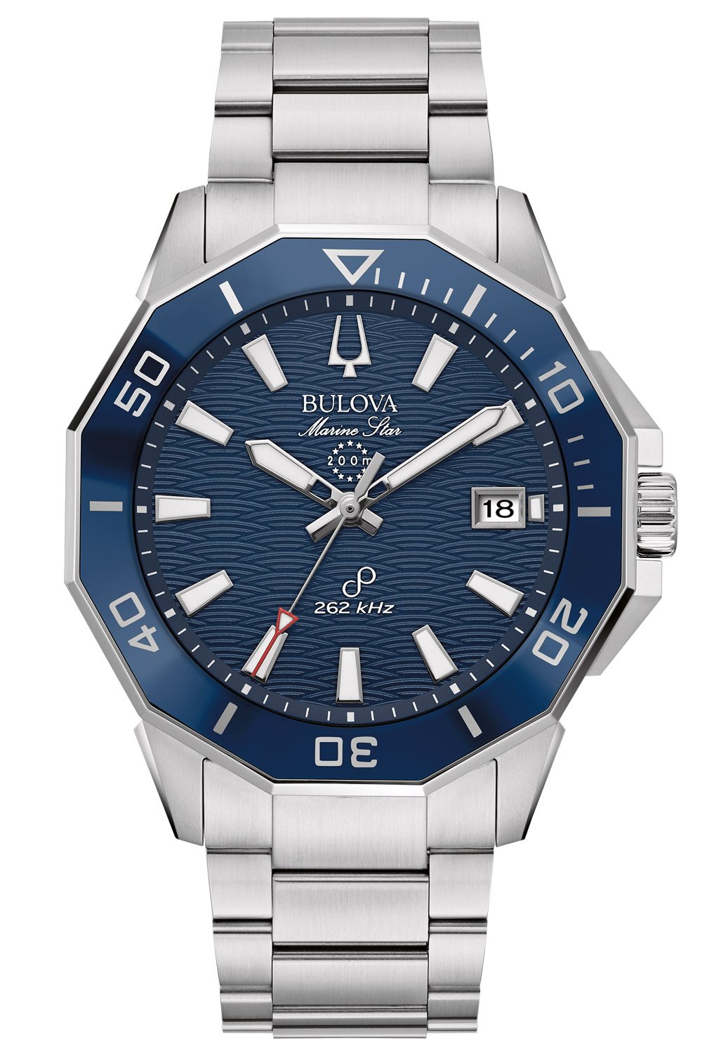 Bulova Diving Watch Marine Star Steel Blue 96B433 uhrcenter