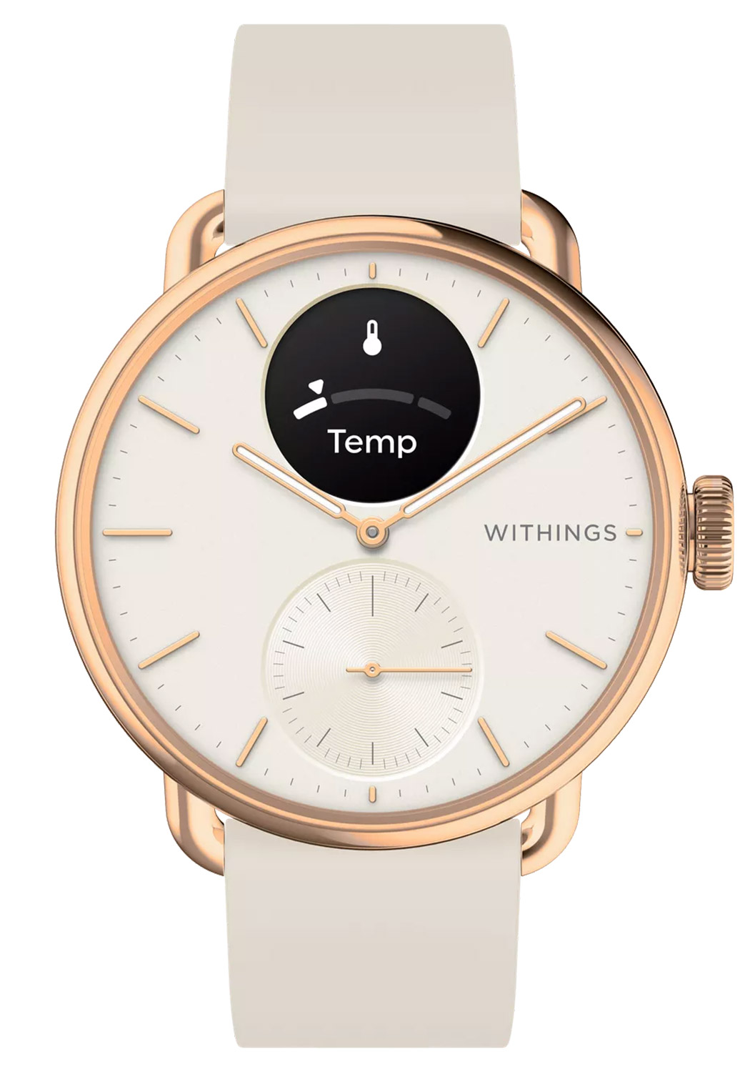 Withings HWA10-Model 3-All-Int Damen-Smartwatch ScanWatch 2 roségold/sand 38 mm