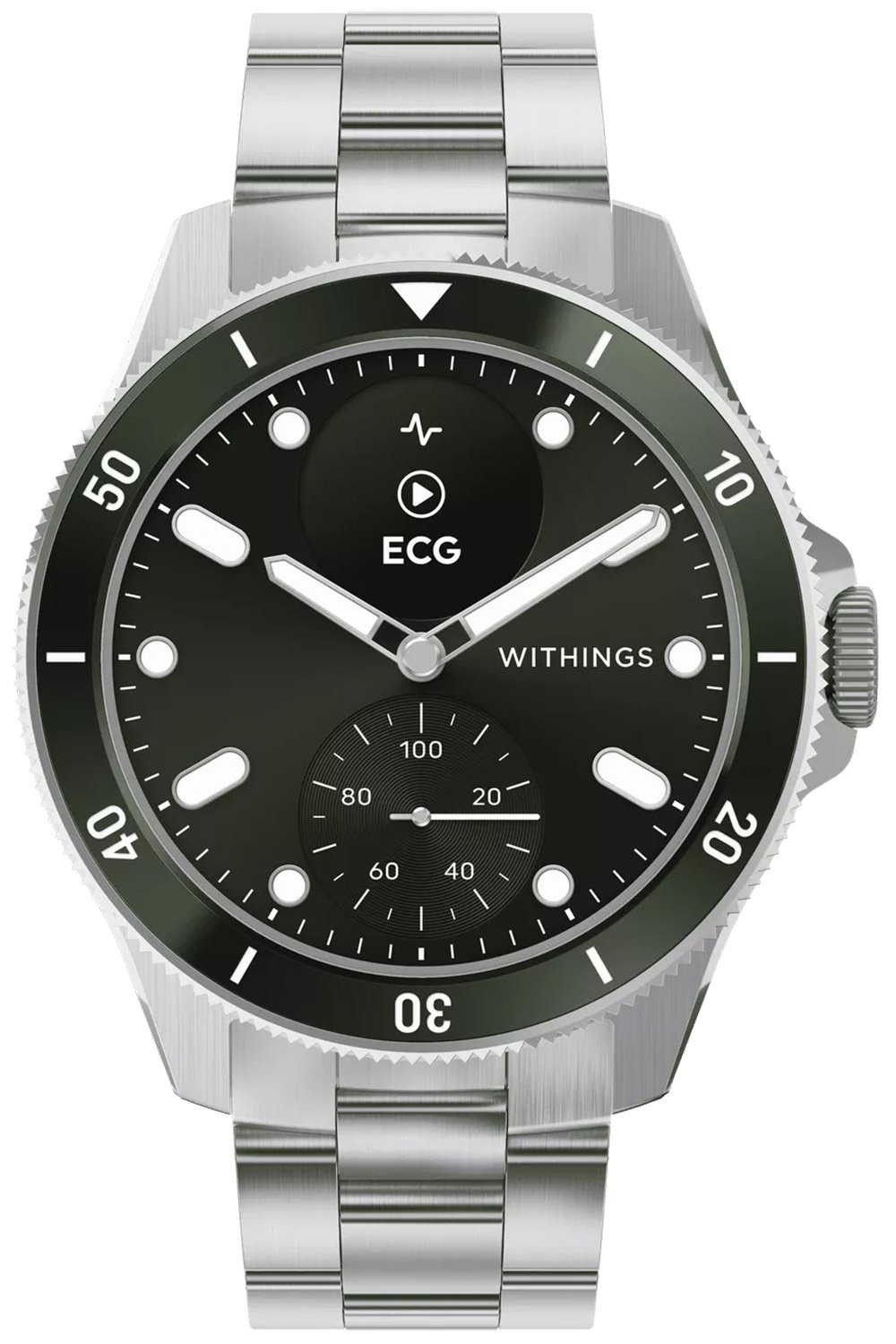 Withings HWA10-Model 8-All-Int Herren-Smartwatch ScanWatch Nova 42 mm Grün