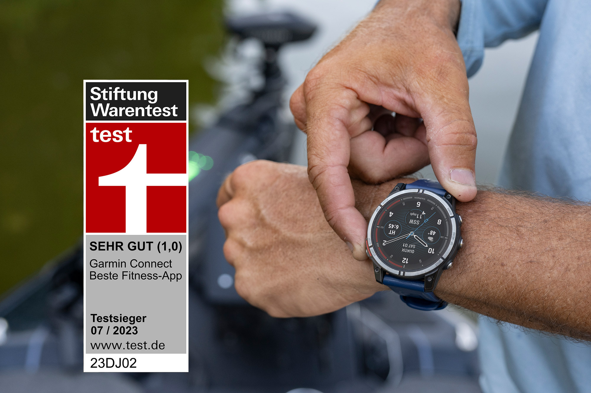 Garmin Smartwatch quatix 7 Pro Marine GPS 47mm with Captain Blue Band -  010-02803-80