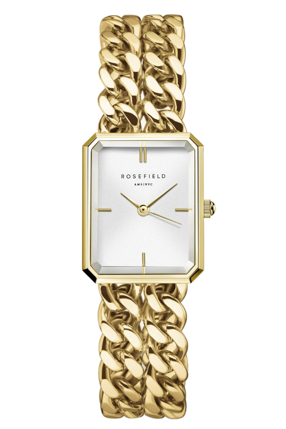 Rosefield SWGSG-O76 Damen-Armbanduhr Studio Double Chain Goldfarben