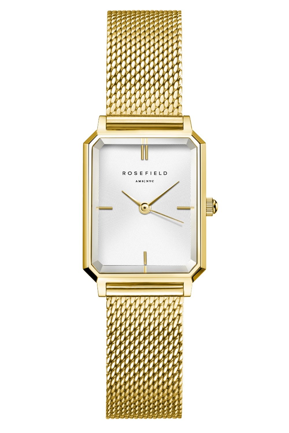 Rosefield OWGMG-O73 Damenuhr Octagon XS Mesh Goldfarben