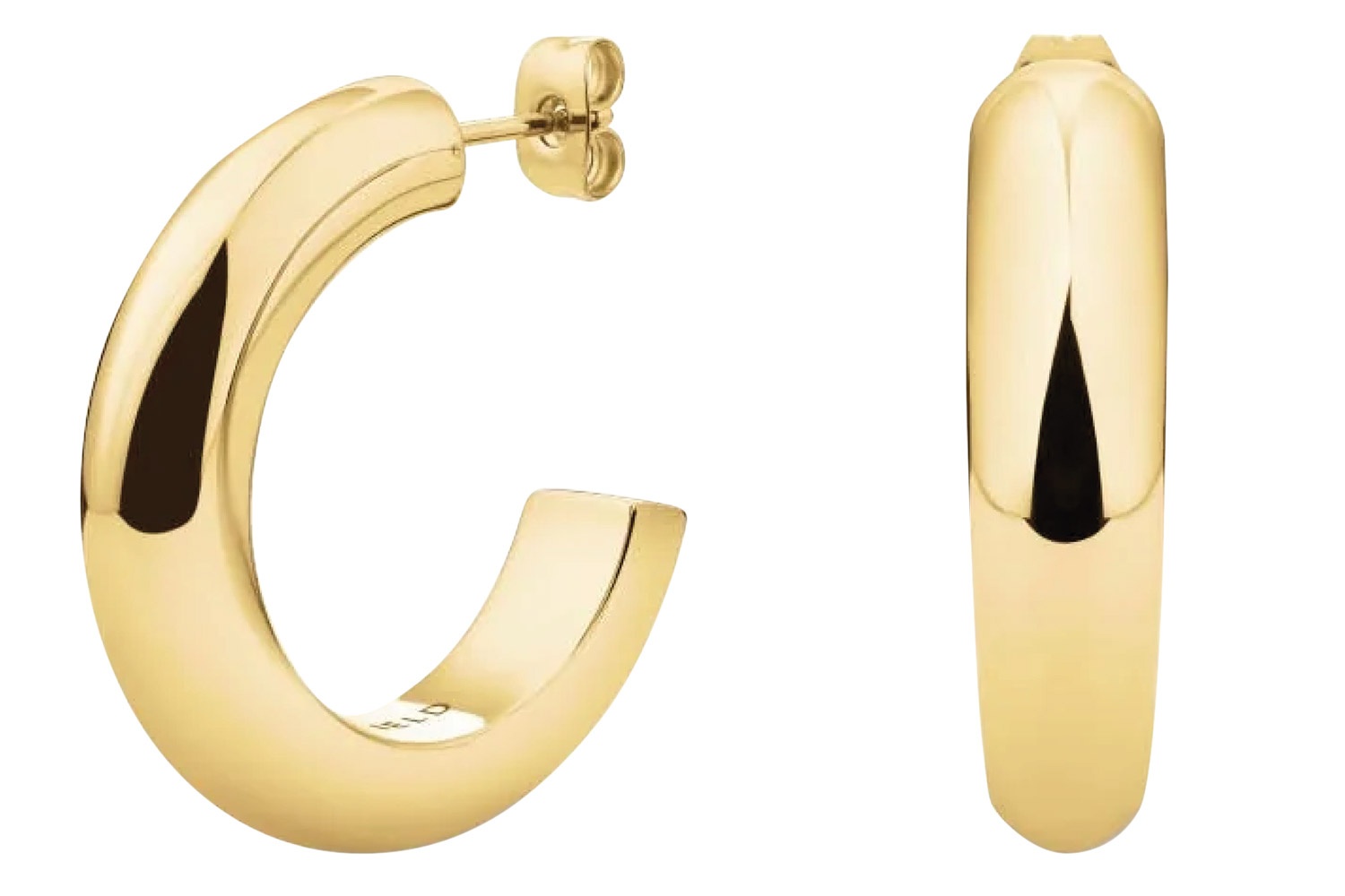 Rosefield JEDSG-J803 Damen-Ohrringe Große Breite Creolen Goldfarben Rosefield JEDSG-J803 Damen-Ohrringe Große Breite Creolen Goldfarben