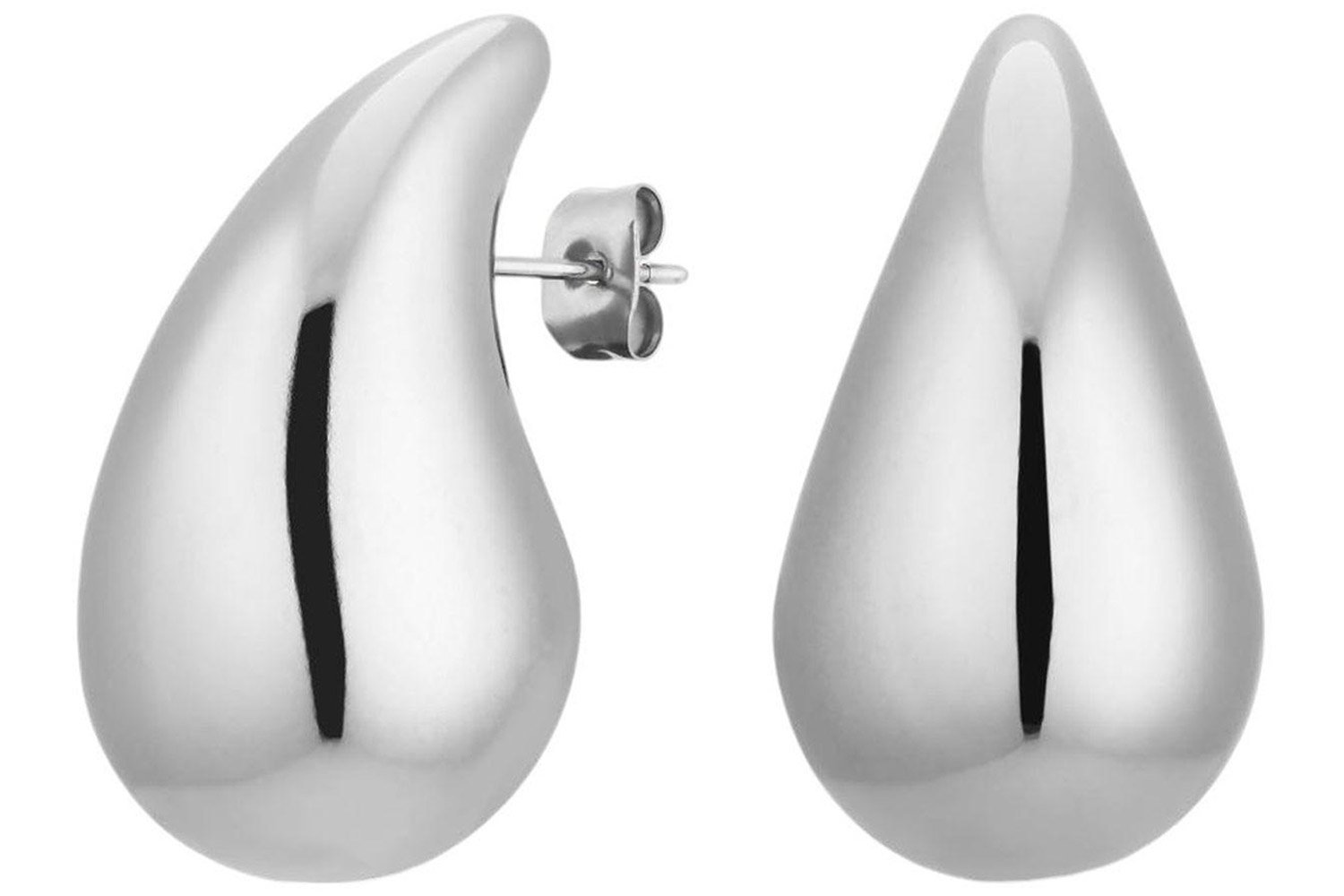 Rosefield JETDS-J932 Damen-Ohrringe Ohrstecker Tropfen Silberfarben