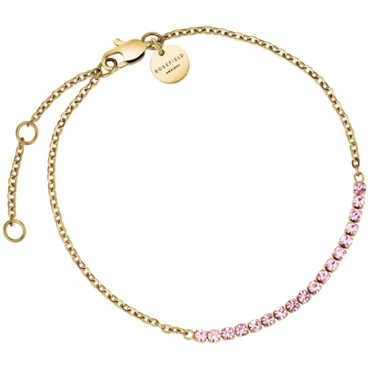 Rosefield JBTRG-J905 Damen-Armband Tennisarmband Goldfarben Rosé