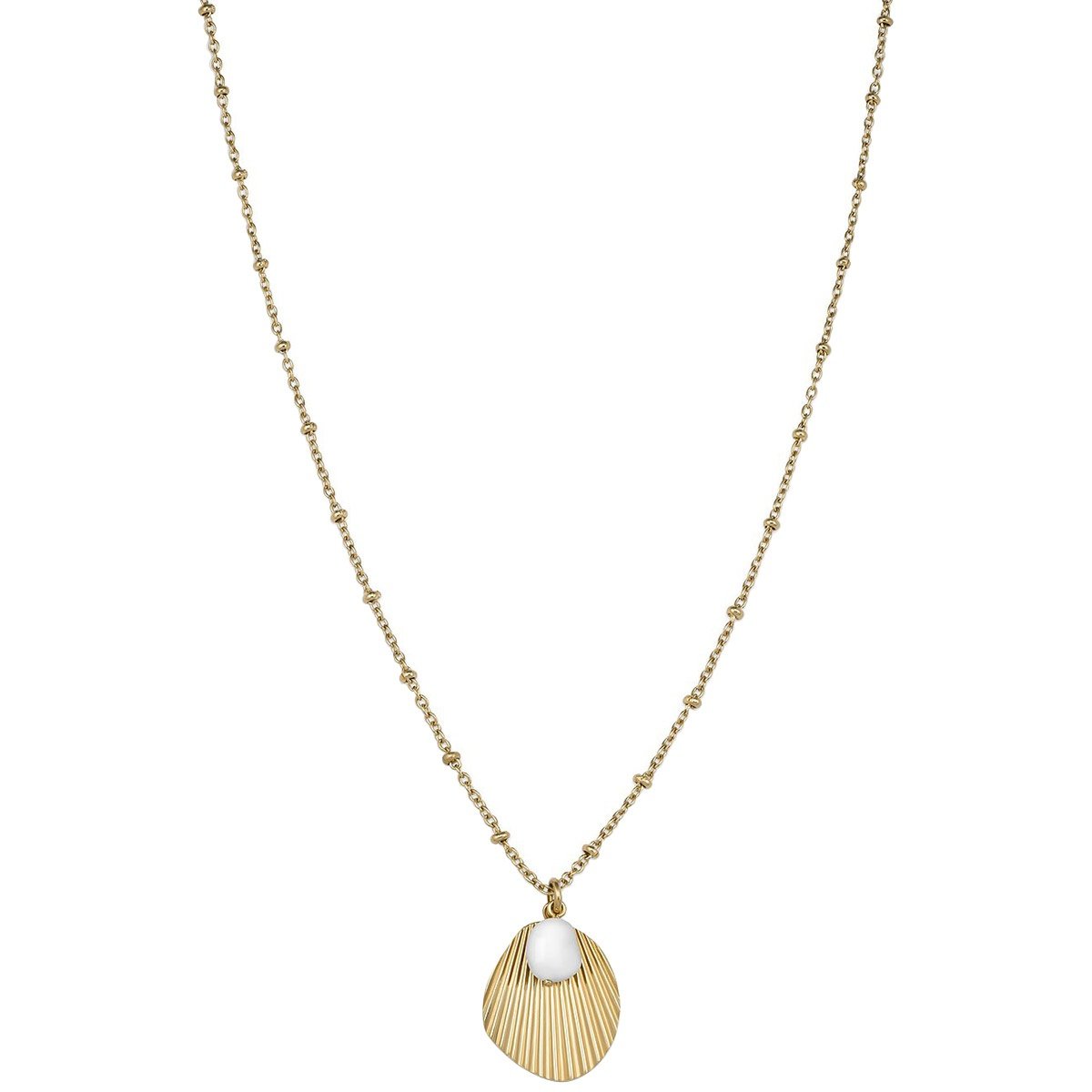 Rosefield JSPNG-J159 Damen-Halskette Goldfarben Muschel & Perle