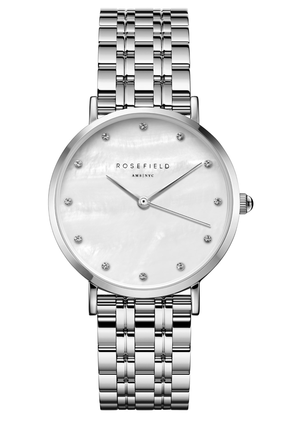 Rosefield UWSSS-U32 Damenuhr Upper East Side Silberfarben Kristalle Rosefield UWSSS-U32 Damenuhr Upper East Side Silberfarben Kristalle