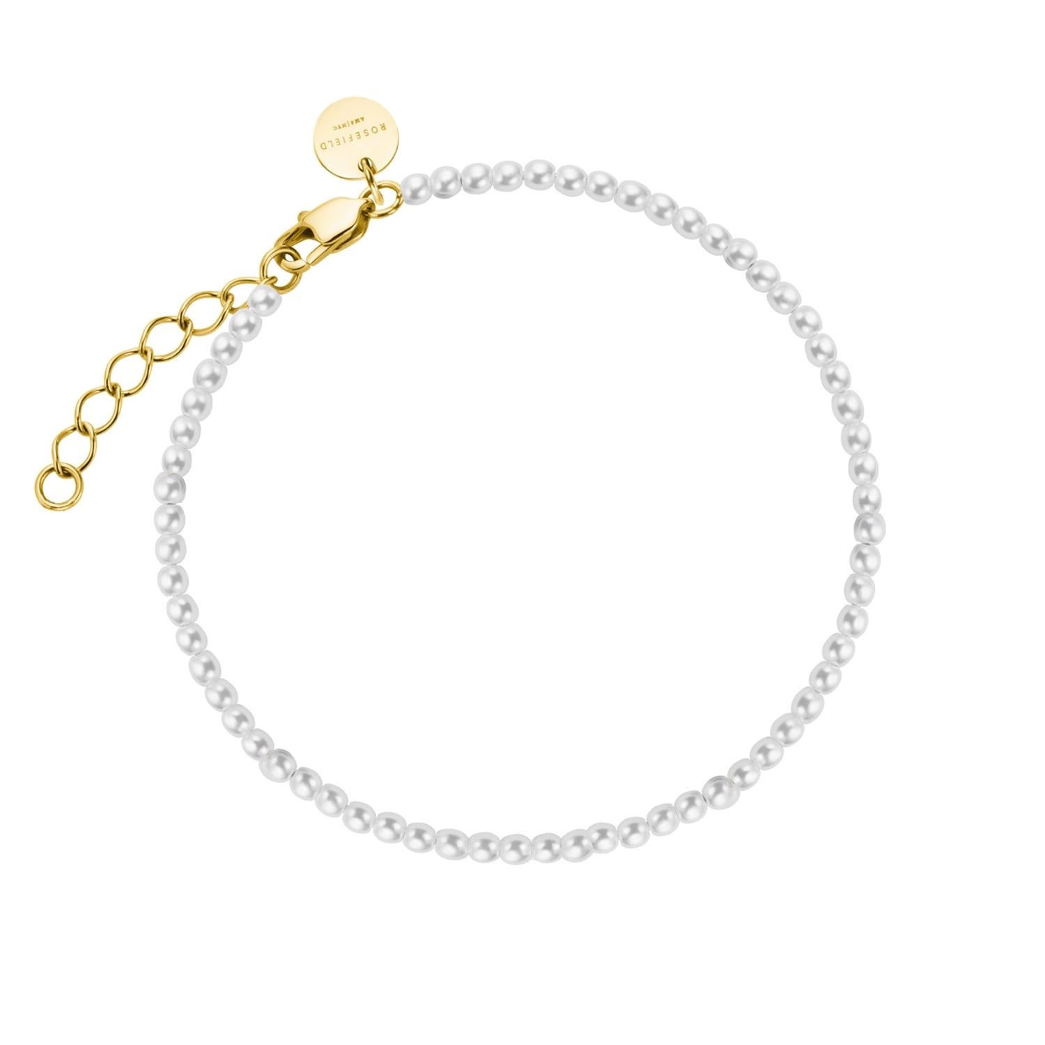 Rosefield JBMPG-J601 Damen-Armband Miniperle Perlenarmband Goldfarben