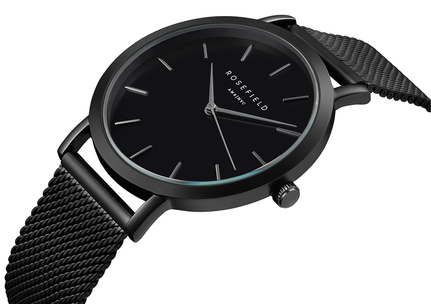 Rosefield Uhr Mit Schwarzem Zifferblatt Rosefield Damenuhr Mercer