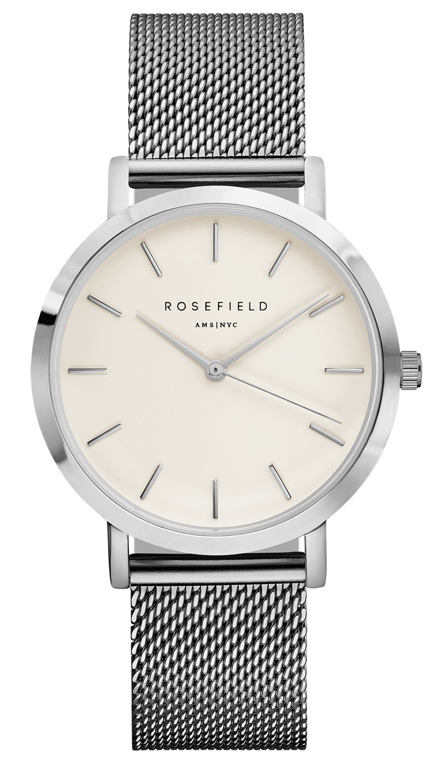 Rosefield MWS-M40 Armbanduhr Mercer Silberfarben mit Meshband