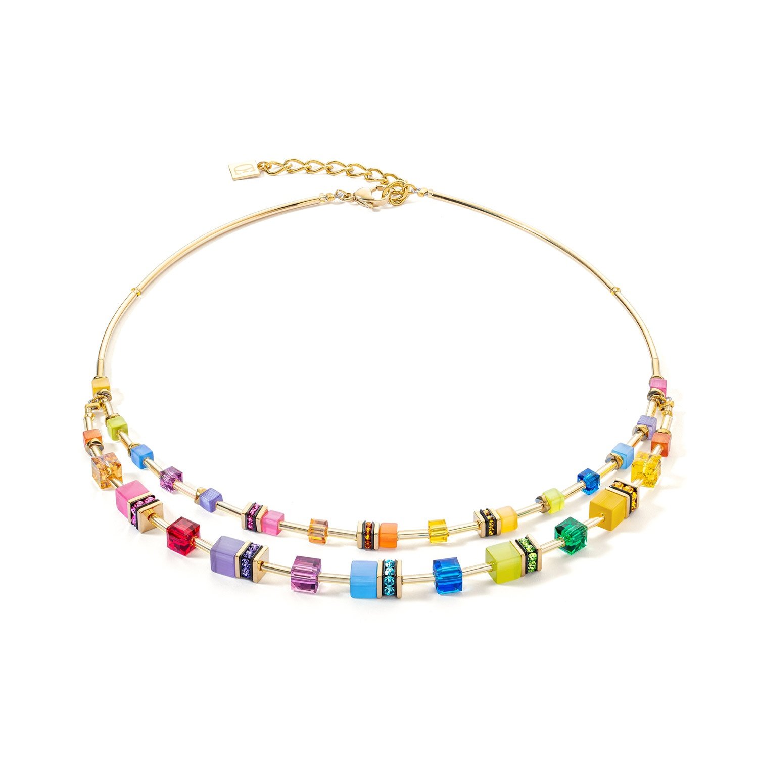 Coeur de Lion 2810/10-1500 Damen-Kette GeoCUBE Multicolor