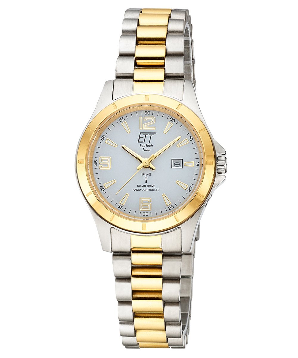 ETT Eco Tech Time ELS-11676-12M Damenuhr Funk-Solar Gobi Lady Edelstahl/Bicolor