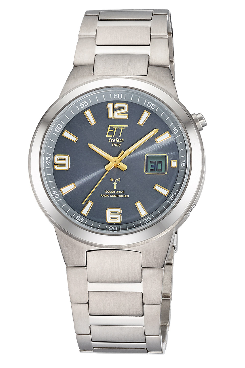 ETT Eco Tech Time EGT-11708-52M Herrenuhr Funk-Solar Everest Gents Titan/Bicolor