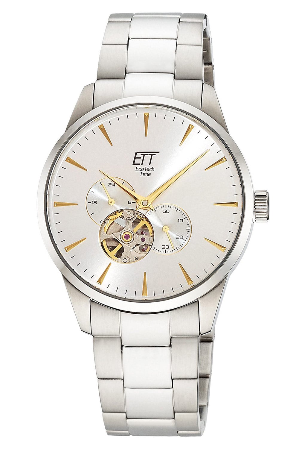 ETT Eco Tech Time EGS-40401-41M Herrenuhr Automatik Motion Drive Stahl Silberfarben ETT Eco Tech Time EGS-40401-41M Herrenuhr Automatik Motion Drive Stahl Silberfarben
