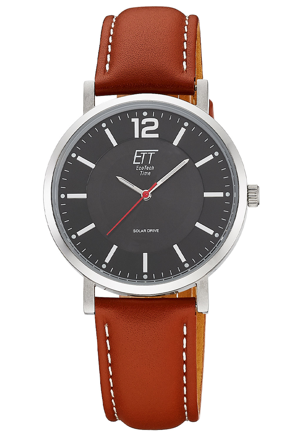 ETT Eco Tech Time ETT Eco Tech Time EGS 12159 21L Solaruhr für Herren mit Lederband Braun/Schwarz