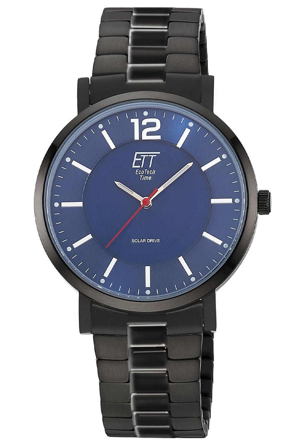 ETT Eco Tech Time ETT Eco Tech Time EGS 12161 31M Herrenuhr Solar Stahl Schwarz/Blau